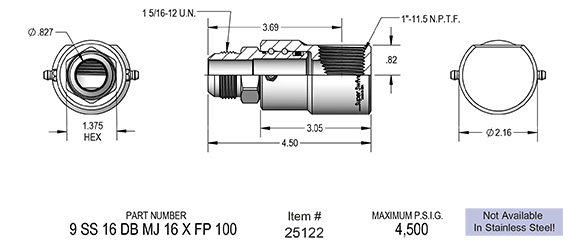 9 SS 16 DB MJ 16 X FP 100
